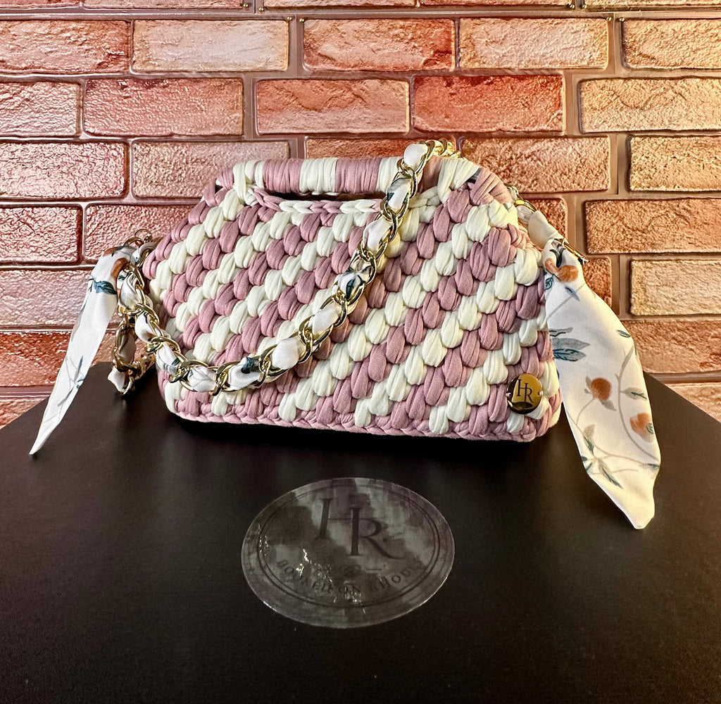 The Strawberries & Cream Striped Clutch/Crossbody